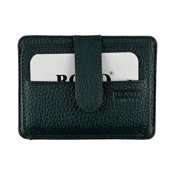  Гаманець картхолдер шкіряний Bond Non 132-1005 темно-зелений