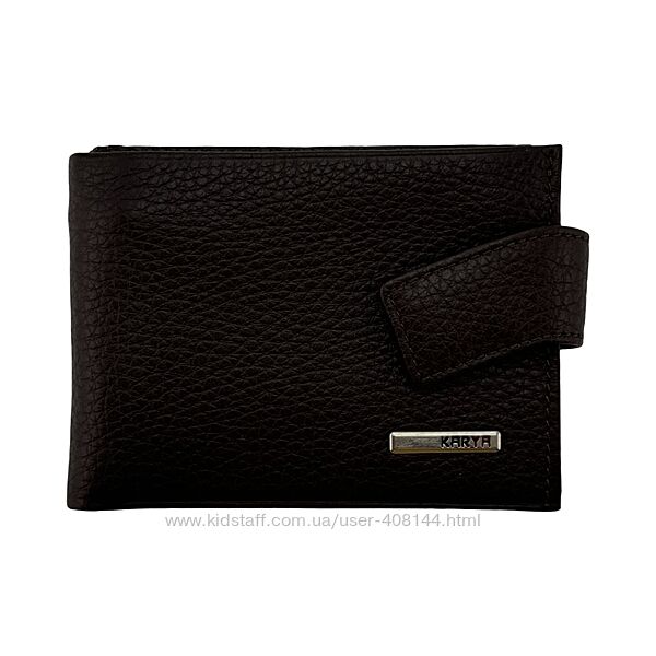 Гаманець-затискач для грошей чоловічий шкіряний Karya 0944-39 темно-коричне