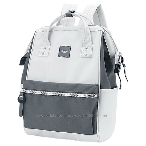 Рюкзак Himawari 1881-42 світло-сірий із сірими вставками