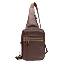 Сумка чоловіча шкіряна через плече Vittorio Safino VS 096 коричнева