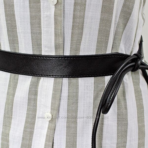 Ремінь жіночий циліндричний зі шкіряною вставкою Кремінь 270311 чорний