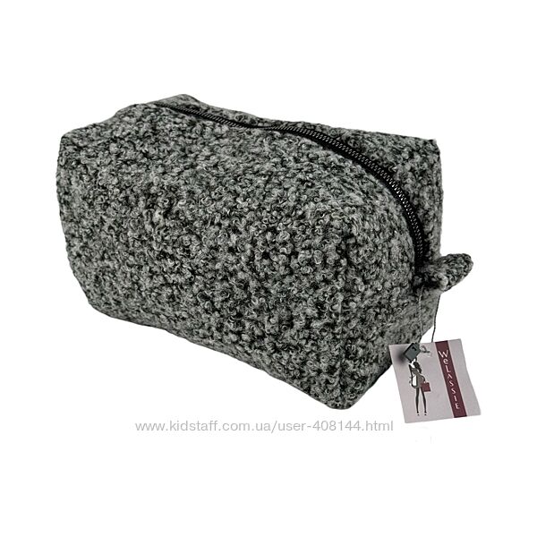 Косметичка жіноча зі штучного хутра WeLassie 71101 Альда сіра