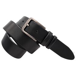 Ремінь чоловічий шкіряний Кремінь 06.40.00.15 батальний чорний