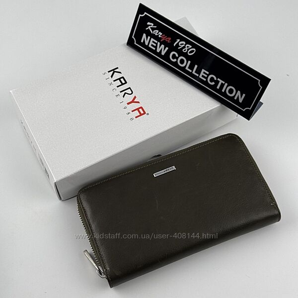 Гаманець жіночий шкіряний Karya 1072-617 оливковий