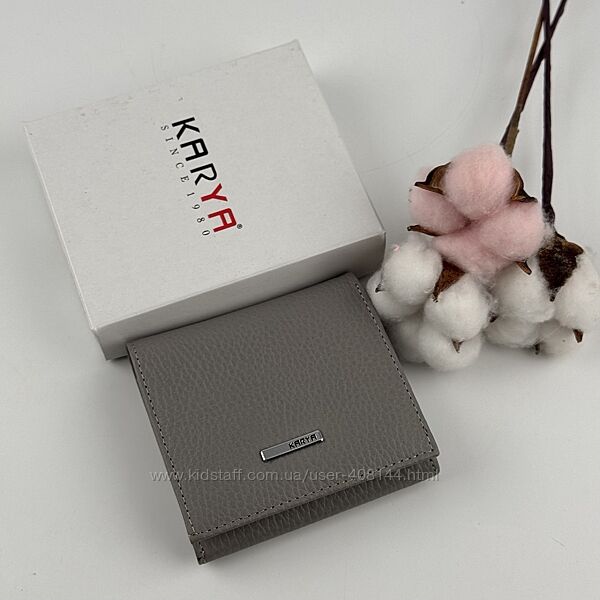 Гаманець жіночий шкіряний Karya 1203-098 світло-сірий
