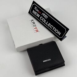 Гаманець жіночий шкіряний Karya 1203-45-46 чорний всередині червоний