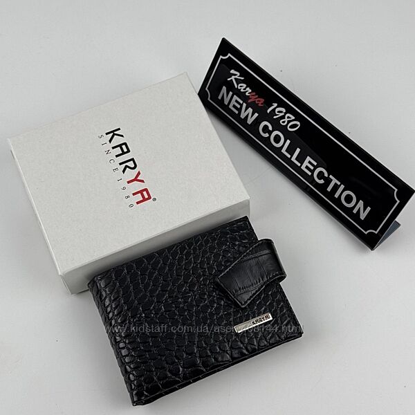 Гаманець-затискач для грошей чоловічий шкіряний Karya 0944-53 чорний