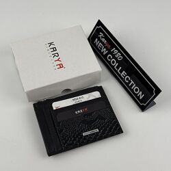 Гаманець картхолдер шкіряний Karya 0022-013 чорний