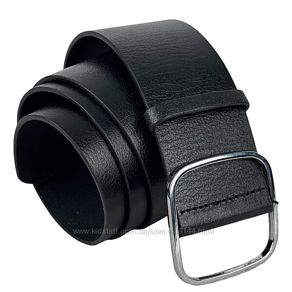 Ремінь жіночий шкіряний Кремінь 05.60.63.10 чорний срібна пряжка