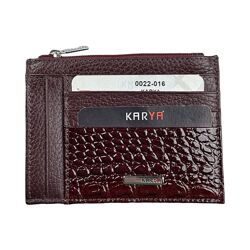Гаманець картхолдер шкіряний Karya 0022-016 сливовий