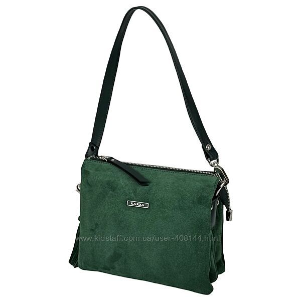 Сумка жіноча замшева Karya 3012-9 смарагдова