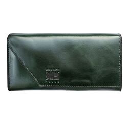 Гаманець жіночий шкіряний Grande Pelle Festa 513391 смарагдовий