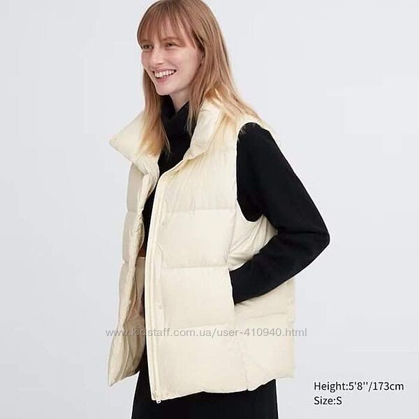 Uniqlo powder мякий пуховий жилет nanodesign.