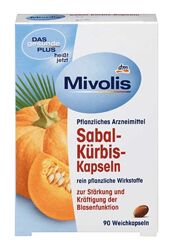 Вітаміни Mivolis Sabal Kurbis 90 шт, Німеччина. Для сечового міхура Дієві