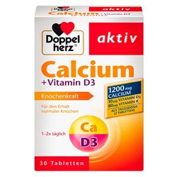 Вітаміни Doppelherz Calcium та Vitamin D3 30 шт. , Німеччина