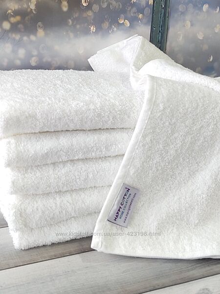 Белые махровые полотенца серия Отель 