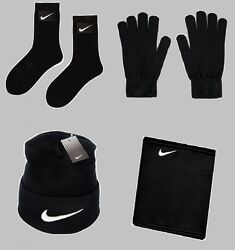 4 в 1 набор шапка, бафф, перчатки, носки nike