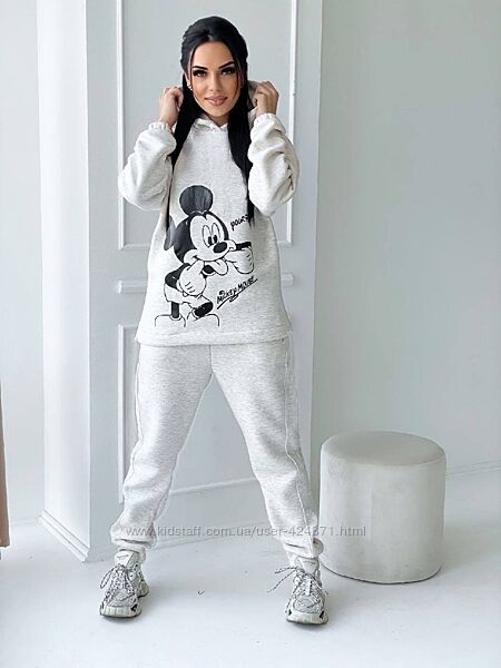 теплий жіночий спортивний костюм Мікі Маус Туреччина xs, s, m, l, xl, xxl