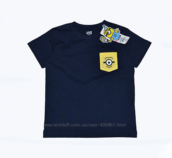 Темно-синя футболка despicable me з міньйоном на хлопчика 5-6 років