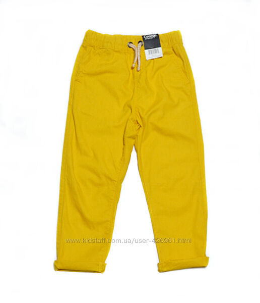 Жовті легкі штани джоггери george на дівчинку 2-3 років