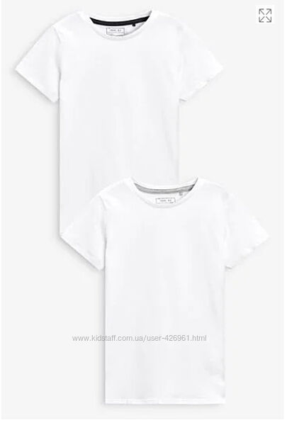 Набір білих футболок Next на хлопчика 6 років  2 шт 