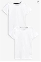 Набір білих футболок next на хлопчика 8 років  2 шт 