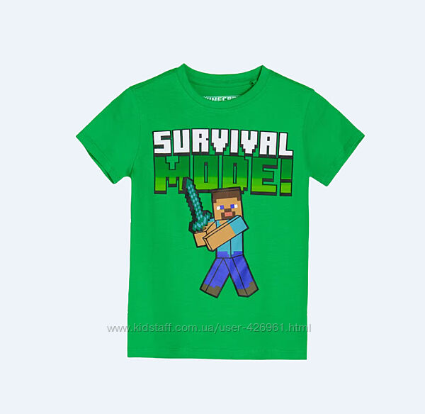 Зелена футболка Minecraft sinsay на хлопчика  8 років