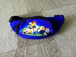 Синя дитяча сумка бананка Minecraft