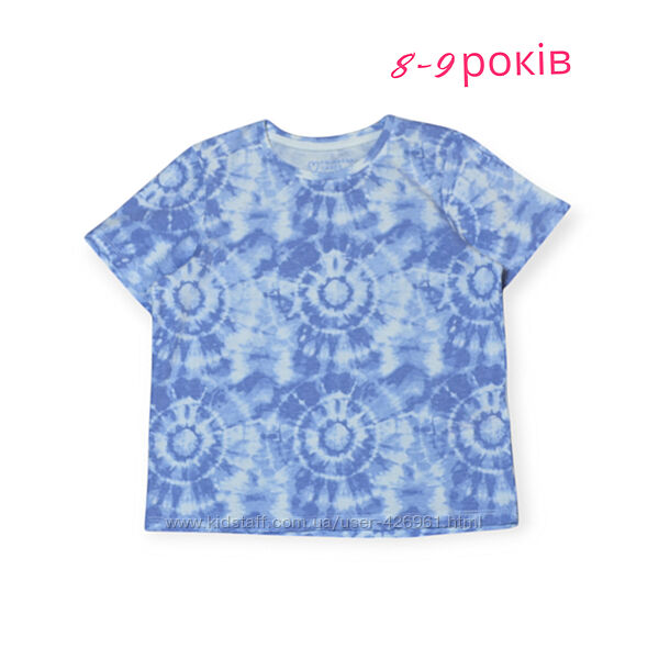 Блакитна футболка primark на дівчинку 8-9 років