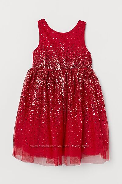 3-4 Святкова фатінова сукня H&M розшита паєтками. 