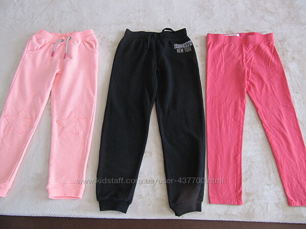 Спортивні штани  та лосини для дівчинки 128-134см 