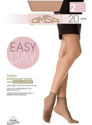 Носки тонкі жіночі Omsa Easy Day 20. Дві пари в упаковці.