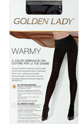 Tёплые, плотные, итальянские, колготки с хлопком GOLDEN LADY  WARMY.