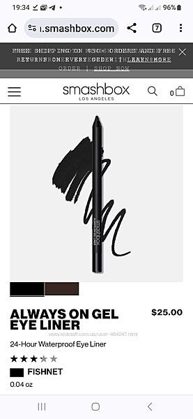 Smashbox карандаш для глаз оригинал 