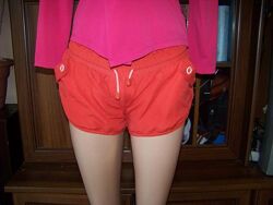 Оранжевые короткие шорты из плащевки red lure ms