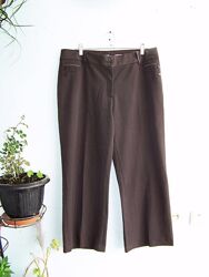Итальянские классические прямые коричневые плотные брюки lady balizza 25р