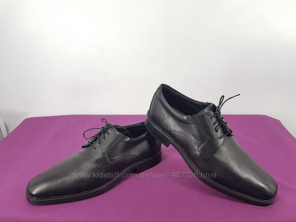 Кожаные туфли Geox Respira eur-46 стелька 31 см на стопу 29,8 см