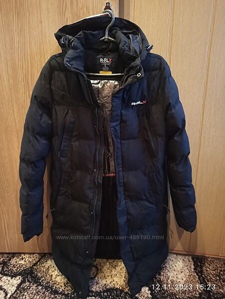 Зимова куртка-пальто на стрункого підлітка, розмір xs-s