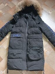 Зимова куртка-пальто на дівчинку, розмір 152