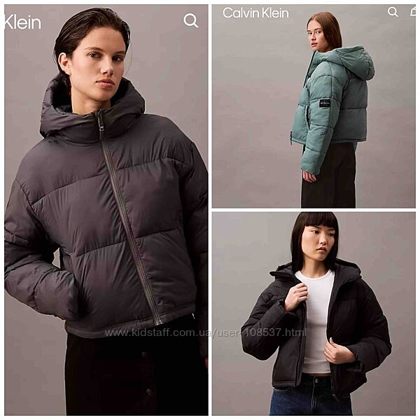 Новинка зима 2024 Теплая и сильная куртка-пуффер от Calvin Klein