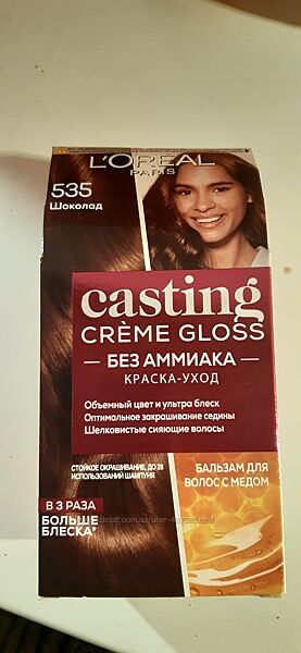Краска для волос  l&acuteoreal casting лореаль 535 шоколад