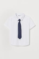 комплект Сорочка з краваткою H&M Англія 110 4 5 р галстук рубашка набор