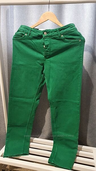 Зелені джинси прямі, 25/30 розмір S