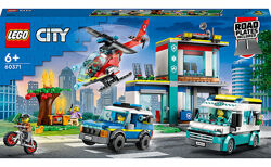 Конструктор Лего LEGO City Центр управління рятувальним транспортом 60371