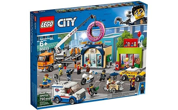 Конструктор Лего LEGO City Відкриття магазину з продажу пончиків 60233