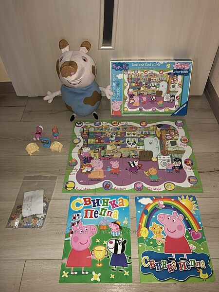 Пакет игрушек Свинка Пеппа Джорж грязнуля пазлы и др