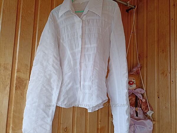 Біла блуза, рубашка дівчинці  10 -12 лет р.146-152 ,158, як нові