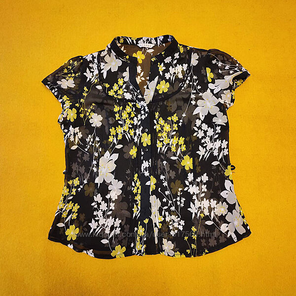 Романтичная блуза с черным кружевом george размер 16 