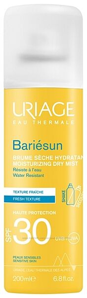 Сонцезахисний спрей для обличчя і тіла Uriage Bariesun Dry Mist SPF30 200ml