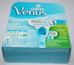 Специальное предложение Gillette Venus упаковка 5 сменных картриджей из США